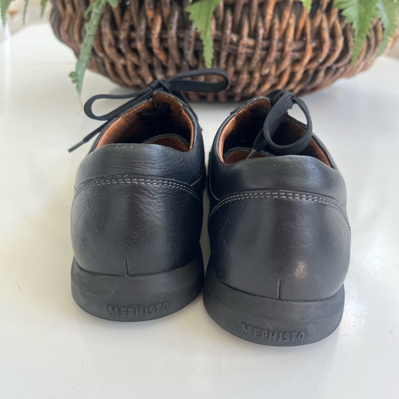 Mephisto Air Jet Black Pebbled Leather Mens 8.5 /07 1433 Walking Shoes EUC - Picture 6 of 16